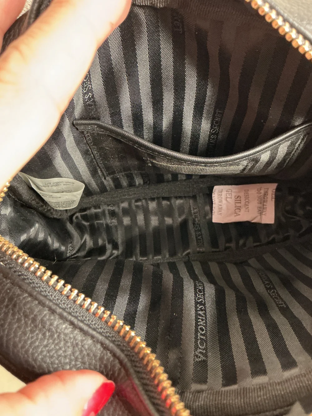 Victoria's Secret Black Quilted Belt Bag